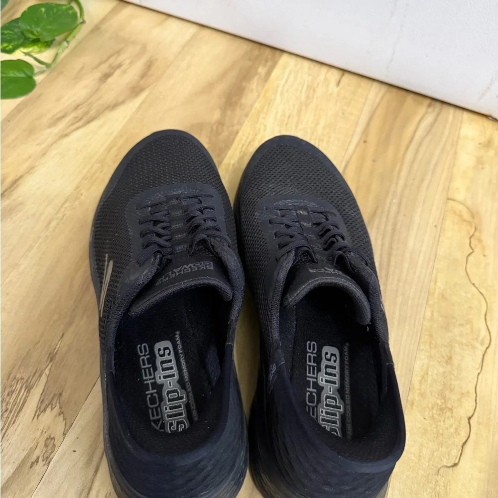 Skechers Black GOwalk Mesh Slip-On Sneakers - Picture 8 of 11